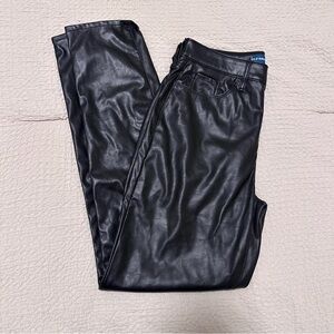 Black Faux Leather Pants